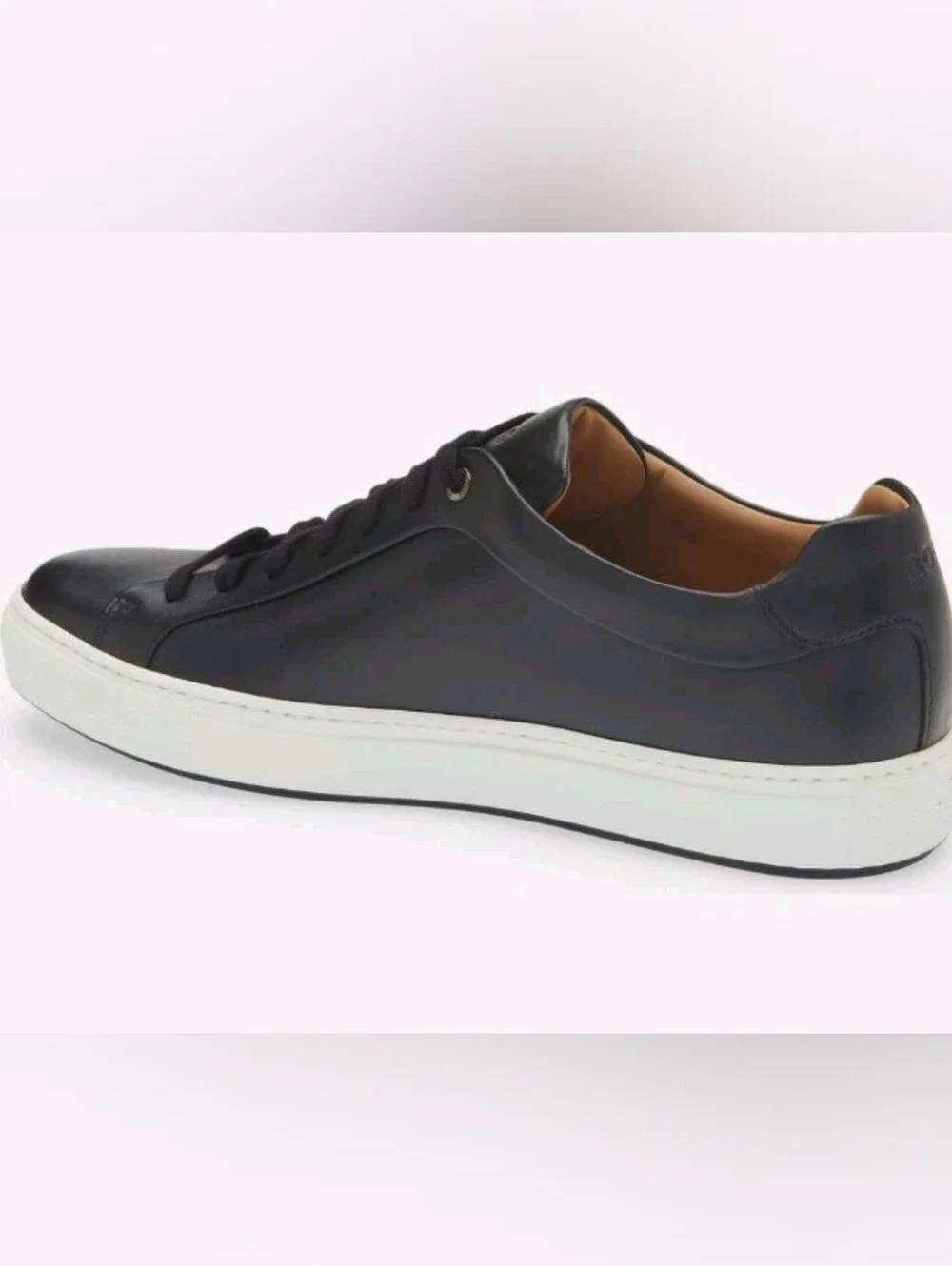 Boss Size 6 Mirage Black Trainers Low-Top Leather Sneaker MSRP $299